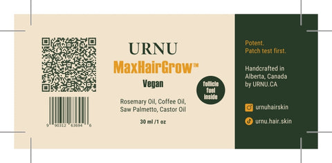 URNU MaxHairGrow – Original (Vegan) | Plant Force | Clean Power for Bold Regrowth